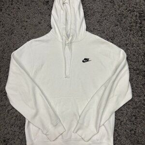 Nike Sportswear Club Fleece Hoodie White Men's Size Small Pre-Owned